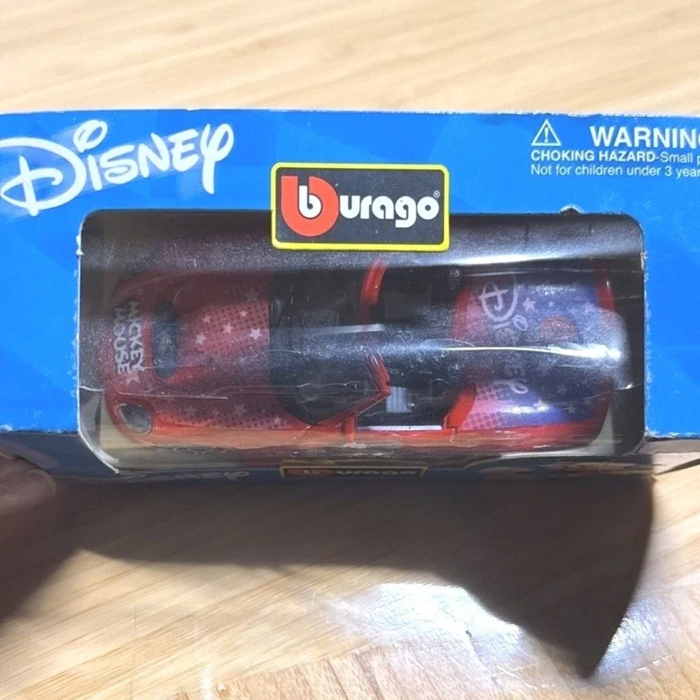 Bburago Disney Collection Mickey Mouse‎ Red Convertible Die Cast Car 1/43 Italy
